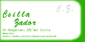 csilla zador business card